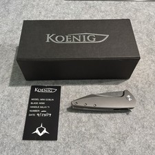 Koenig Mini Goblin M390 6AL4V TI Folding Knife Mint In Box picture