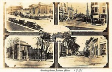 Auburn ME Maine Multiview Great Street Views Photo . Postcard Copy picture