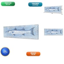 Yihui Arts Blue and White Fish Canvas Wall Art picture