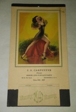 Vtg Mini Calendar 1947 Advertising JS Carpenter Rochester NY Season's Greeting picture
