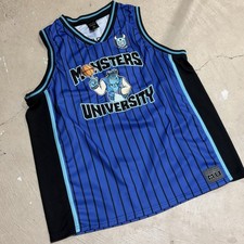 Disney Monsters University Blue Basketball Sullivan Jersey Size 2XL V2 Black picture
