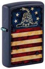Zippo Don't Tread On Me-Gadsden Flag Navy Matte 48554 picture