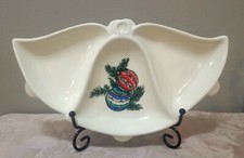 Ceramic Bell Shaped Divided Candy Dish 8.5