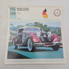 1936 1939 Mercedes 540 K Sport Classic Cars Collectors Club Card 90's VTG picture
