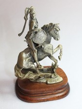 “Sioux War Cry” Chilmark Pewter Sculpture by Michael Boyett Native American picture