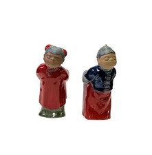 Pair Chinese Oriental Ceramic Traditional Happy Cute Couple Figures ws3077 picture