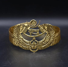 Scarab Crown Authentic Ancient Egyptian Antiquities Copper Amulet Egyptian BC picture