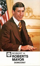 Robert H. Roberts Mayor Democrat Political Campaign Postcard Warren Ohio 1970s picture