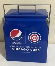 Pepsi Chicago Cubs Cooler Vintage 1950’s Style 12” x 16” x 9” Rare New picture