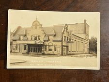 Iron River, MI 1921 photo Delft Theater Theatre Postcard RPPC Posted picture