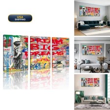 Yatsen Bridge Graffiti Canvas Wall Art Boy Banksy Posters 24x36 inch 3 Pcs picture