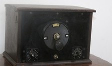 Antique 1920s Tube Regenerative Radio Receiver Wood Cabinet Vintage picture