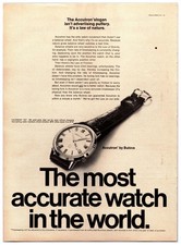 Vintage 1968 Accutron By Bulova Watch Original Print Ad (8in x 11) Advertisement picture