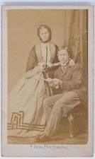 Antique CDV F. Deron King Edward VII & Queen Alexandra Bruxelles picture