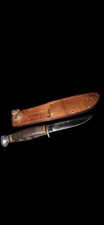 Vintage Ka-bar Japan Fixed Blade Hunting Knife Used With Sheath picture