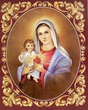 Catholic print picture  -  MADONNA & CHILD 8  -  8