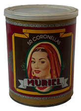 Vintage Muriel 50 Coronellas Cigar Can Empty Tobacco Tin w Lid picture
