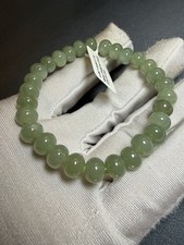 7.8mm Natural Hetian Jade Bracelet – Lake Green Nephrite Jade Collection picture