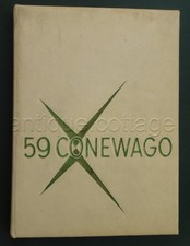 1959 CONESTOGA VALLEY HIGH SCHOOL YEARBOOK lancaster pa LINDA WELSH sig CONEWAGO picture