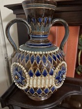 Exquisite Antique Royal Doulton Pottery Vase picture