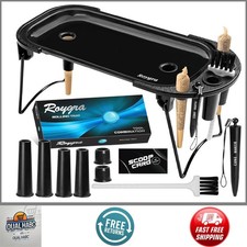 Foldable Rolling Tray Set w/ Cone Loader & Filler Roller Machine Black 9x4