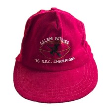 Vintage Salem Witches High School 1986 N.E.C. Champions Hat Made In USA OSFA picture