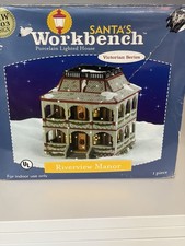 2003 Santa's Workbench Victorian Series RIVERVIEW MANOR Christmas Village Light picture