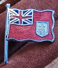 Vintage Enamel Brooch - Bermuda (British Overseas Territory) Flag - Silver-Tone picture