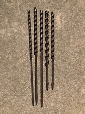 5 Vintage Auger Boring Snell Mfg. Drill Bit Barn Beam Brace Wood    picture