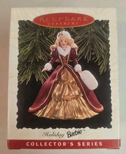 1996 Hallmark Holiday Barbie Doll Keepsake Ornament #4 In Series BRAND NEW L@@K picture