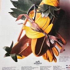 1990 Hermes Paris Pineapple Shoes Banana Vintage Print Ad Fashion Advert Art picture