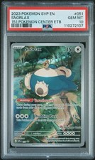 Pokémon Snorlax SVP 051 PSA 10 Pokemon Center Stamp Black Star ETB Promo picture