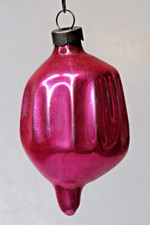 Vintage pre WWII era Blown Glass Fluted Hot Pink 3
