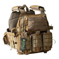 Coyote plate carrier with MOLLE quick release system + 7 pouches💛 💙 picture