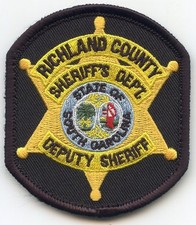 RICHLAND COUNTY SOUTH CAROLINA SHERIFF see back patch SMALL SHERIFF POLICE PATCH picture