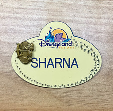 Disneyland Resort Cast Member Name Tag with service Pin- SHARNA picture