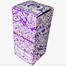 Love Roses Purple/White Roses Floral Rectangular Lidded Box w/ Glass Tubes picture