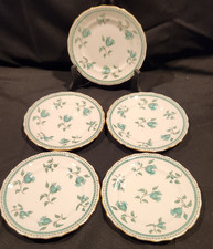 SPODE DARLINGTON GREEN TEAL Y 6569 BREAD & BUTTER PLATES SET OF 5 picture