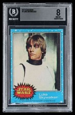 1977 Topps Star Wars Luke Skywalker Blue Series 1 Rookie Card #1 RC BGS 8 picture