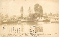 1907 Alameda California Houseboats waterfront RPPC Postcard 26-820 picture