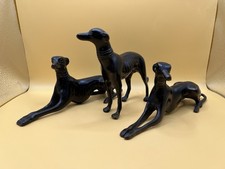 Vintage MID CENTURY MCM Greyhound Whippet Bronzed Brass Lot of 3 Figurines VG+++ picture