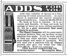1906 Rapid Computer Adding Machine Antique Print Ad Adds For You picture
