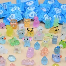 10 Pcs Luminous Mini Resin Animals Tiny Animals Figures Glow in The Dark Bulk picture