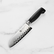 Zwilling Vier Sterne Four Star Santoku Knife 5.5 inch, Hollow Edge picture