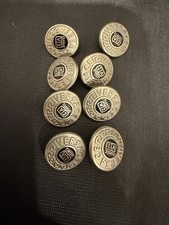 Vintage Versace Classic V2 Enameled Buttons Set Of 8 picture