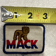 Mack Trucks Bulldog Logo Embroidered Patch - Blue Border - Approx 3 x 2 in picture