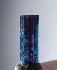 Natural Dark Ink Blue Tourmaline Crystal, High Quality Mineral Specimen, AFG. picture