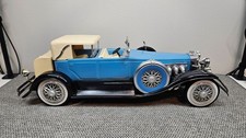 Vintage Jim Beam 1934 Duesenberg Automobile Model J Blue Handcrafted Decanter picture