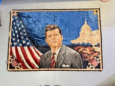 Vintage 1960s John F. Kennedy JFK Tapestry Wall Hanging Kirk Doppelgänger picture