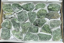 Green Diopside Rough Raw Crystal Stones In Matrix Boxed Flat Wholesale Gemstone picture